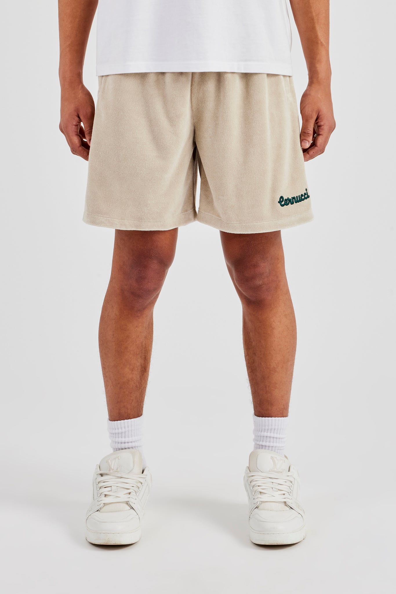 Towelling Relaxed Short - Off White