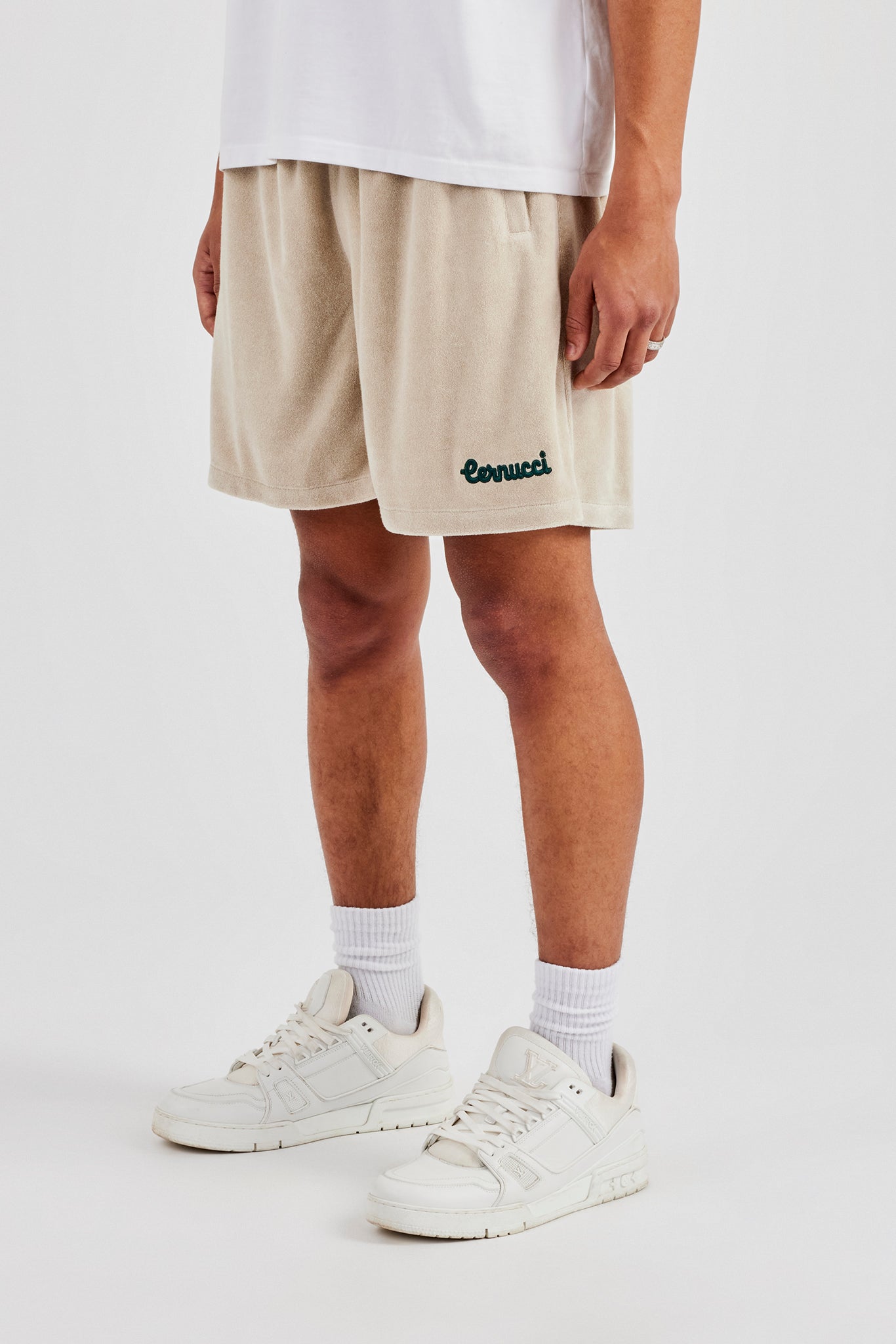 Towelling Relaxed Short - Off White