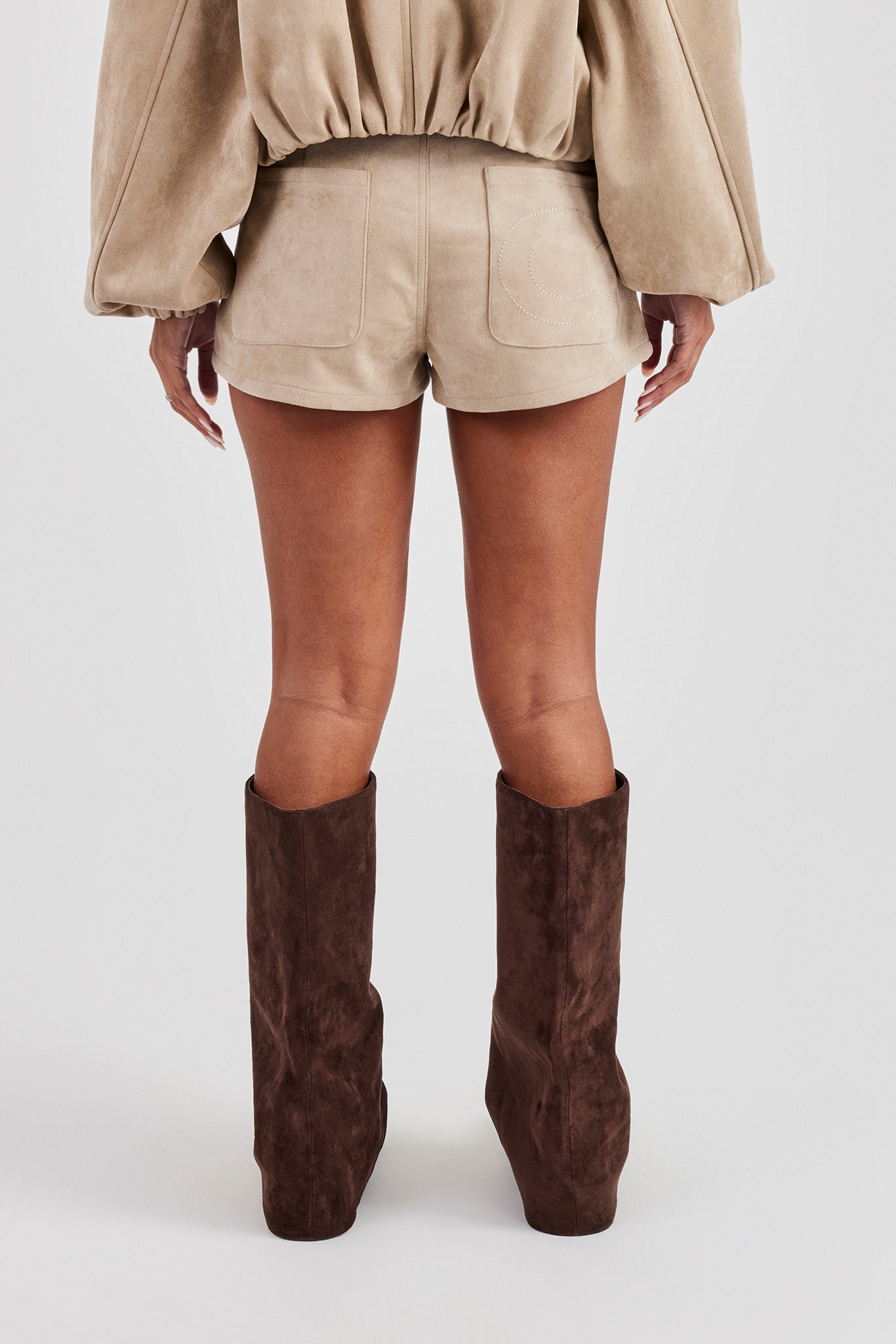 Suede Micro Short - Beige