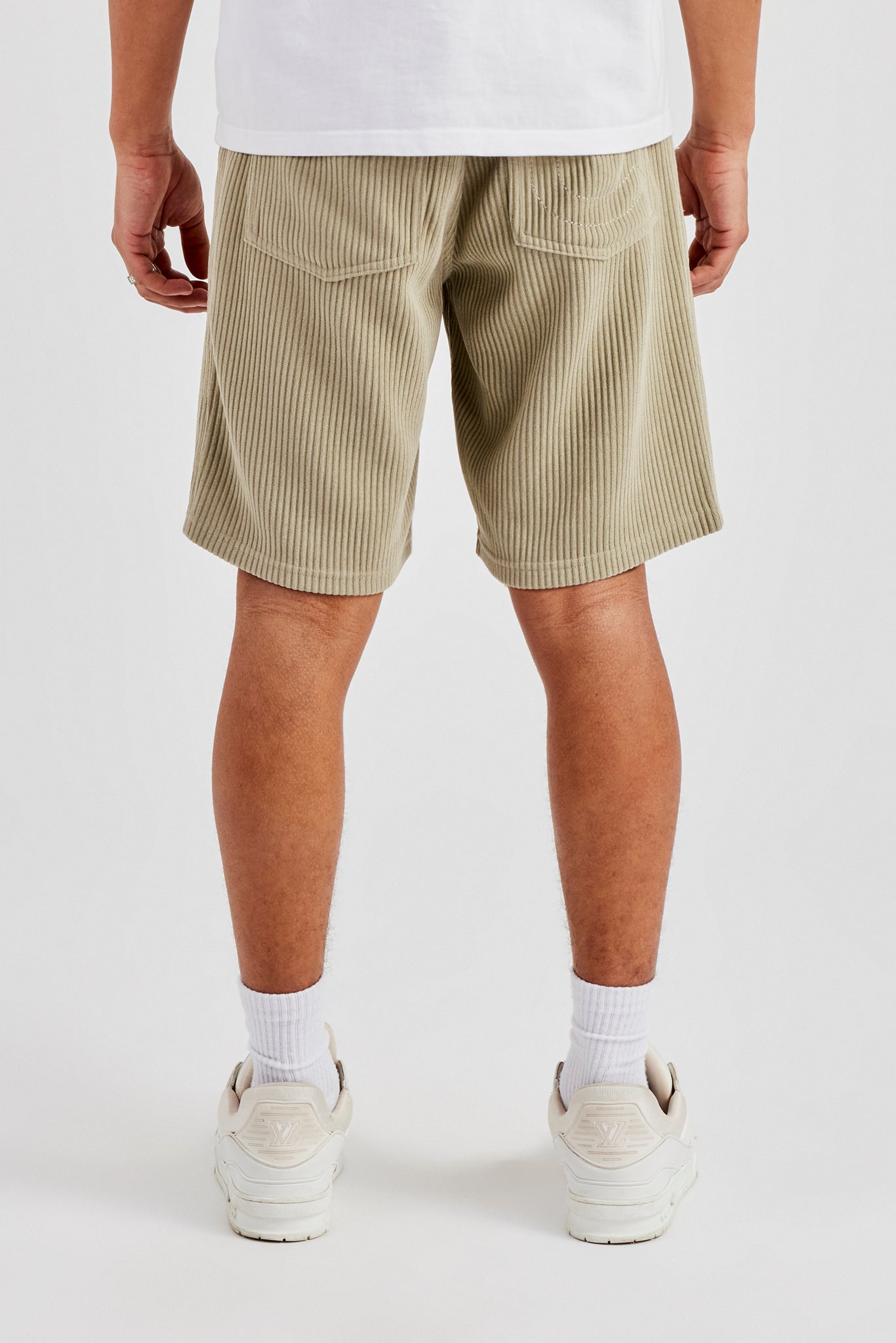 Lockere Cordshorts - Khaki