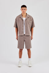 Relaxed Cord Short - Taupe