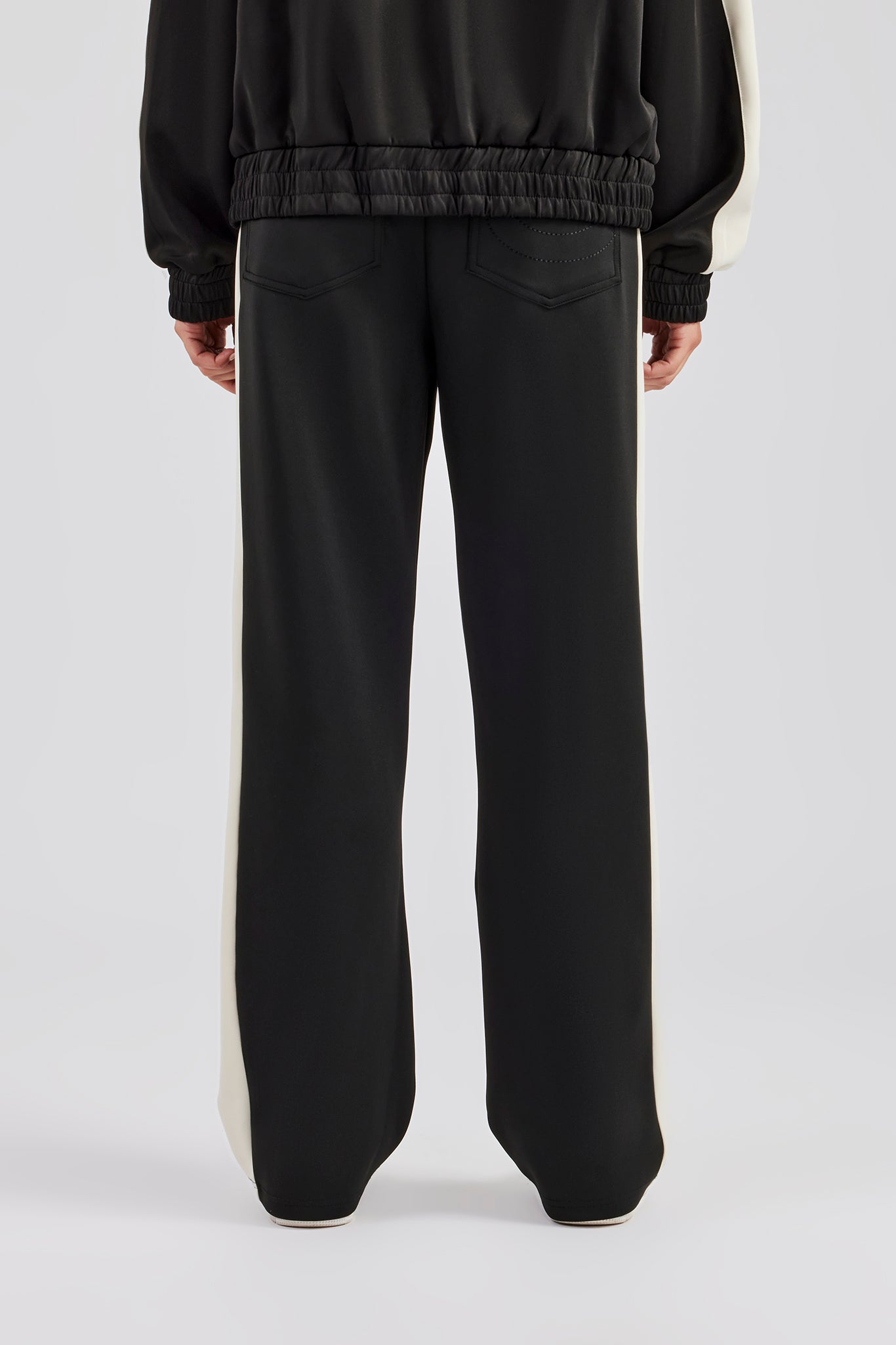 Womens Contrast Panel Track Pant - Black | Womens Bottoms | Shop