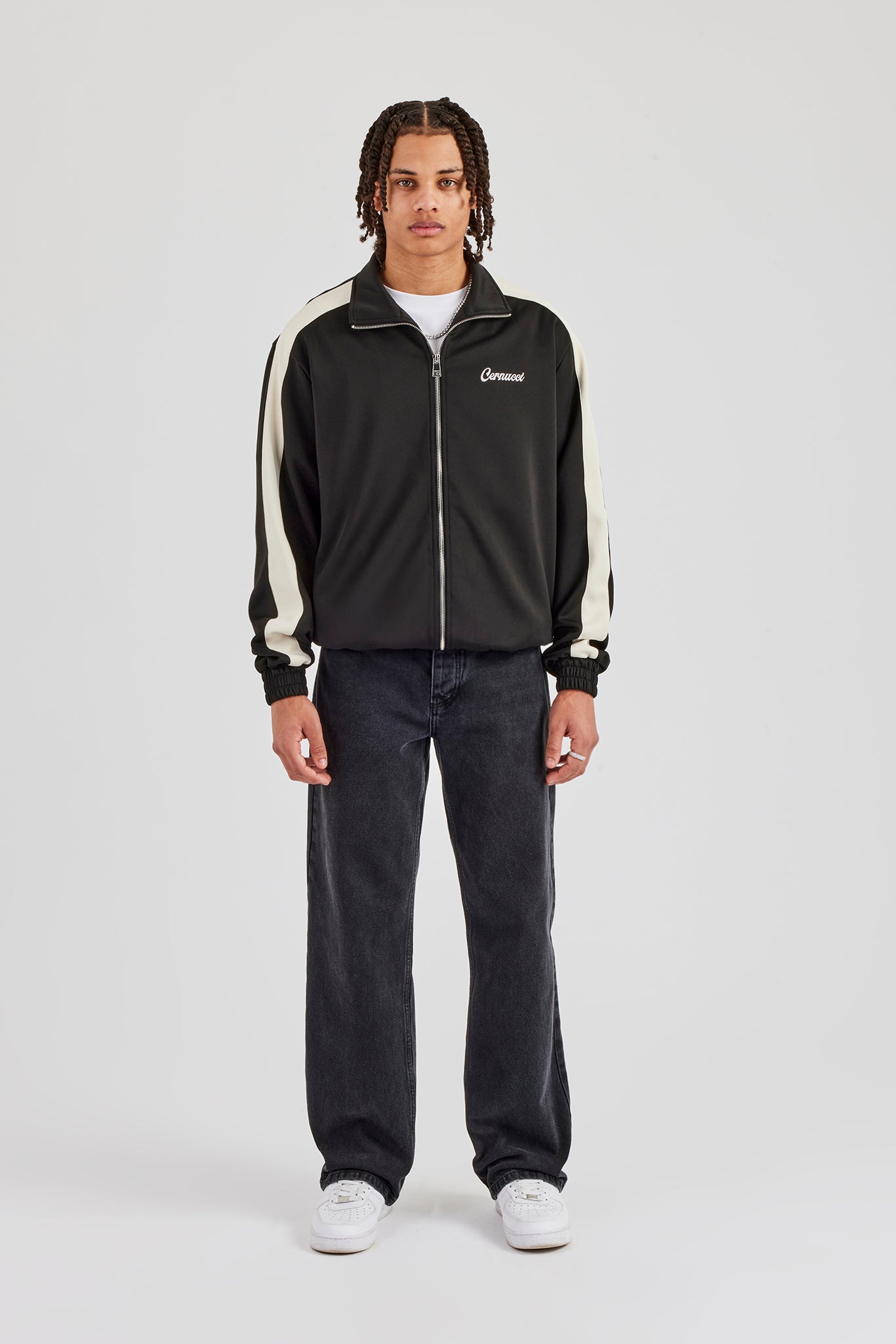 ジャケット・アウター 19AW hender scheme not track suit jacket Nylon Track Jacket With Panels - Black | Mens Outerwear | Shop
