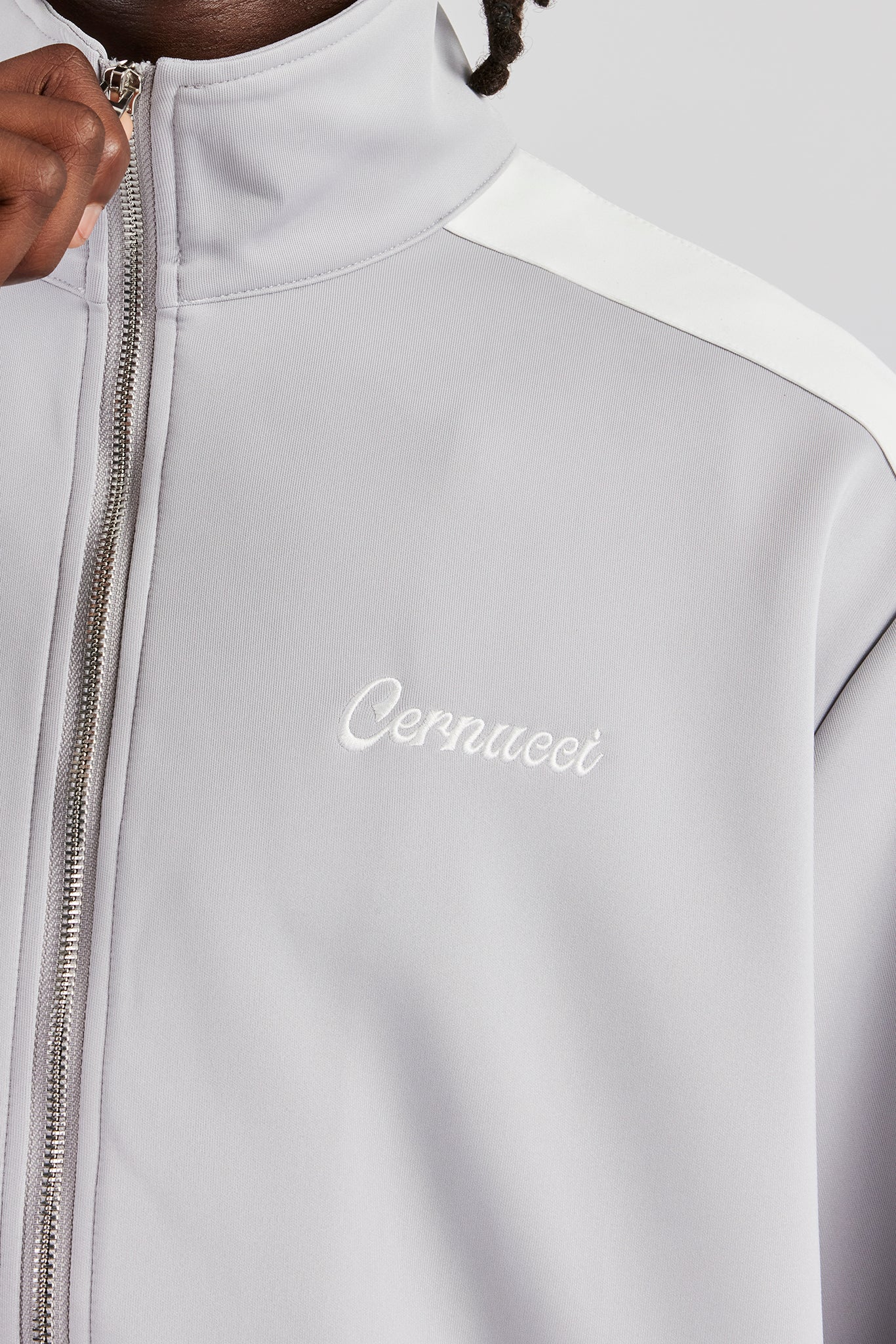 Contrast Panel Track Jacket - Grey | Mens Outerwear | Shop Jackets