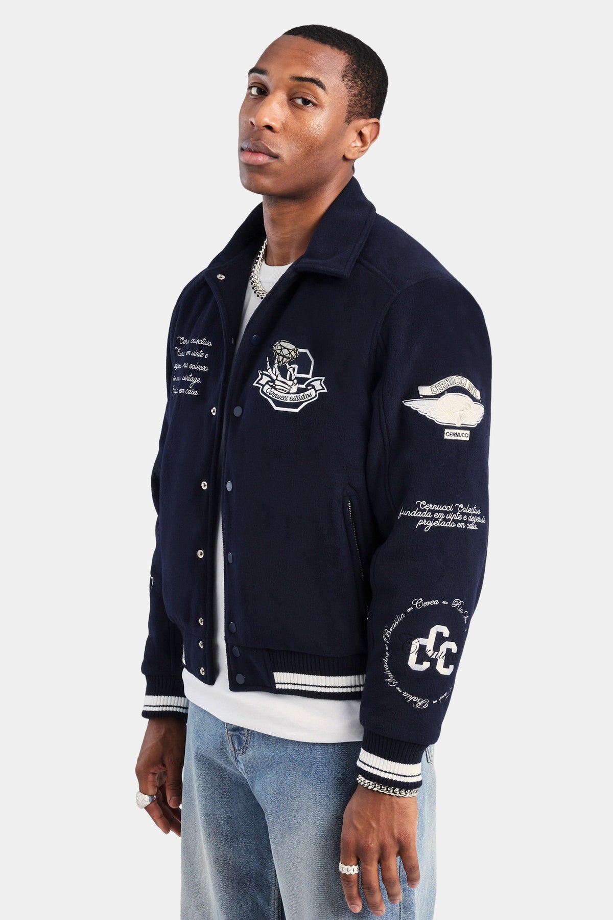 Varsity Harrington Bomber Jacket Mens Outerwear Shop Bomber