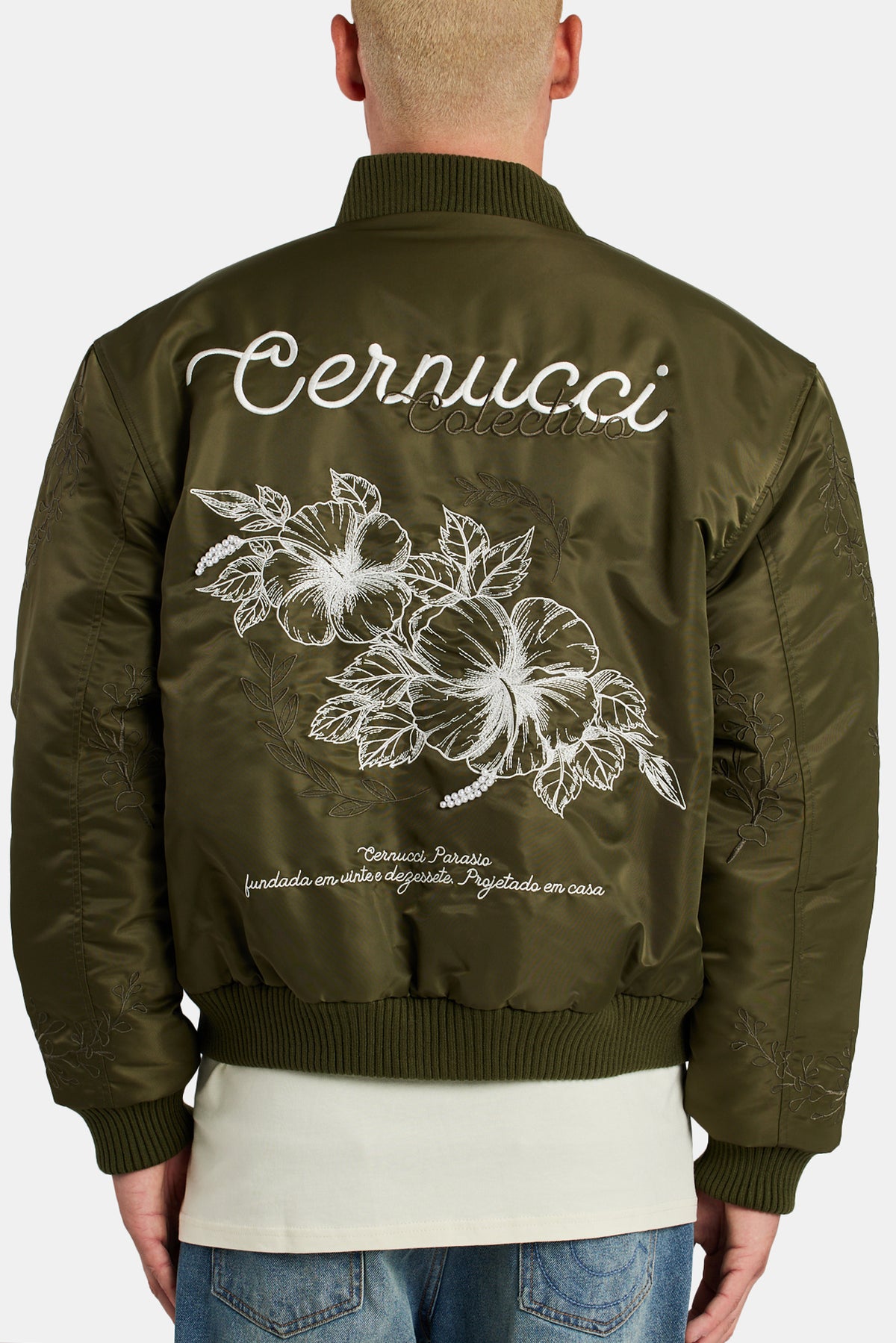 Floral Nylon Bomber Jacket | Mens Outerwear | Shop Bomber Jackets 