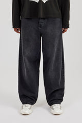 Super Baggy Jeans – Verwaschenes Schwarz