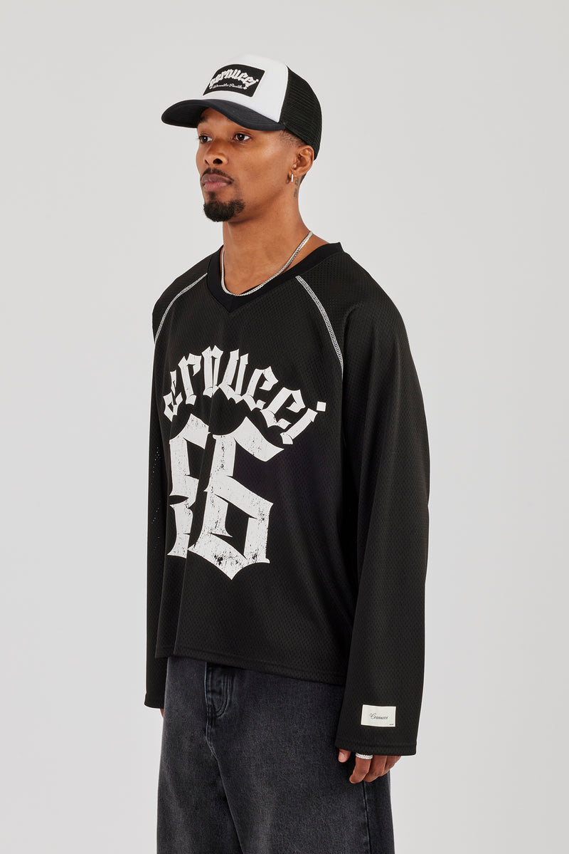 Long Sleeve Mesh 86 Jersey - Black