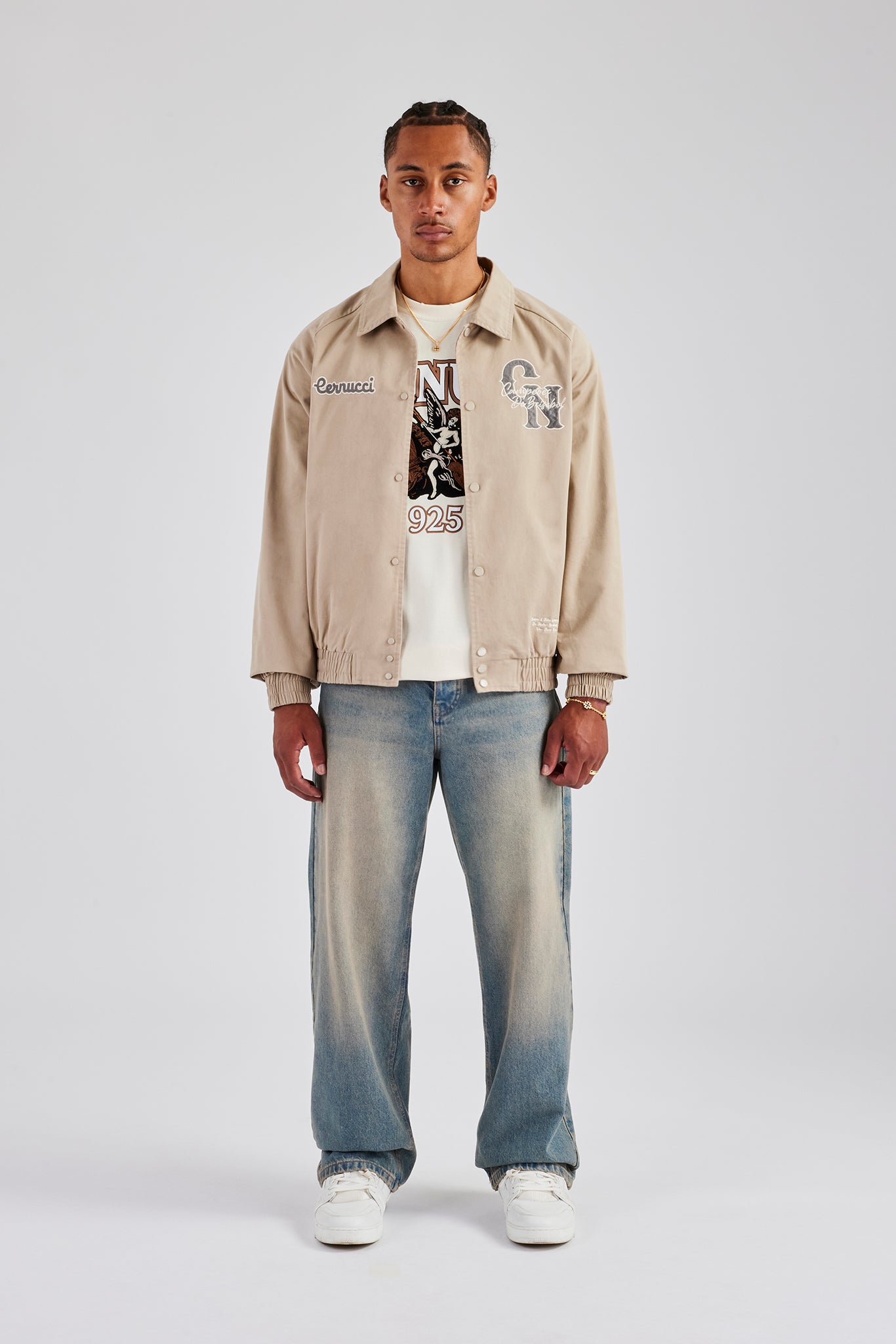 CN Twill Harrington Jacket - Beige