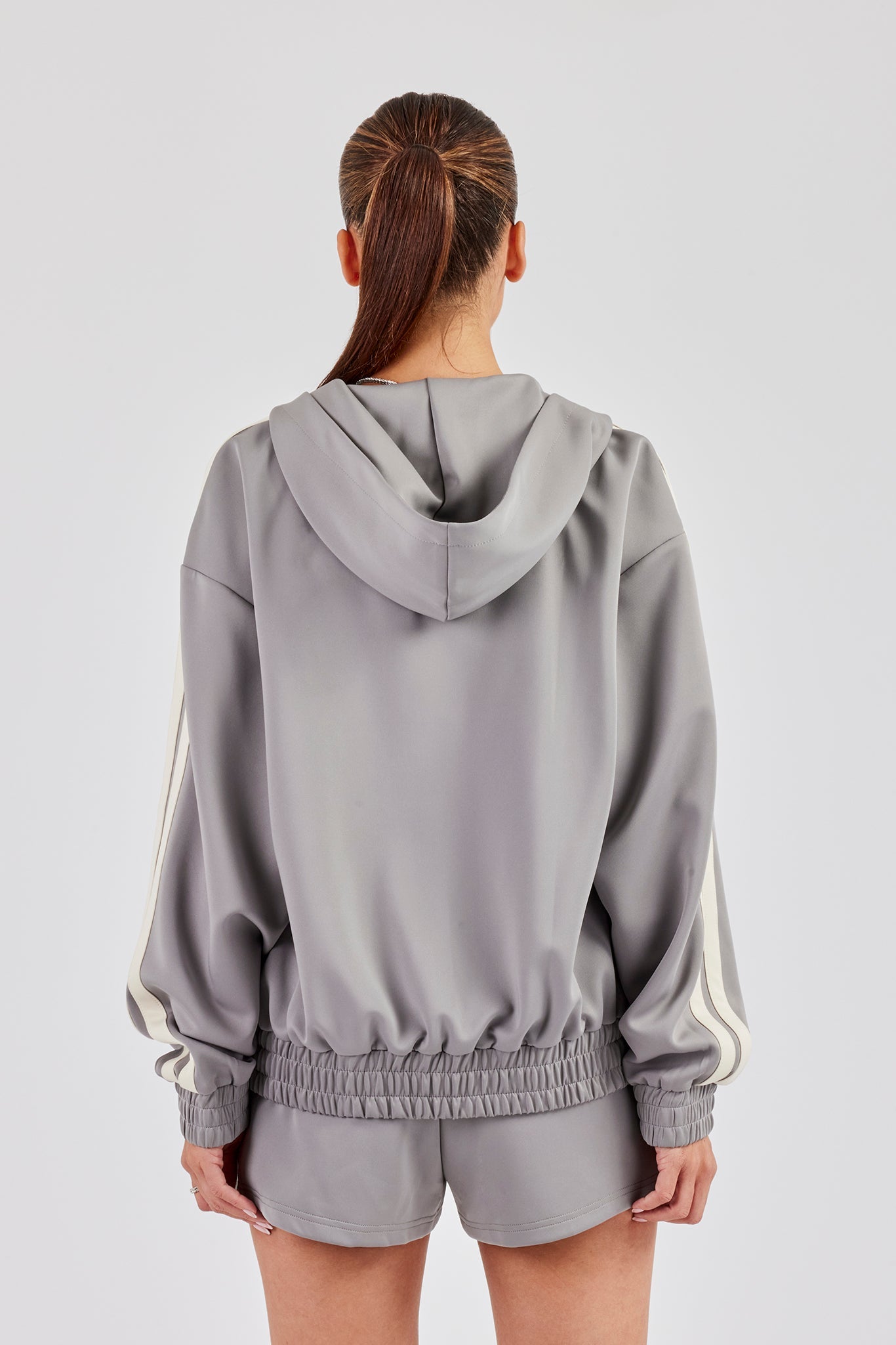Taping Hooded Jacket - Grey