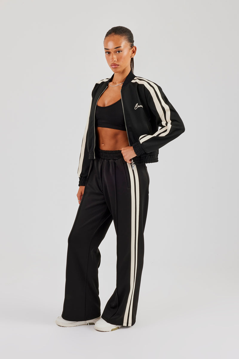 Taping Bomber Tracksuit - Black