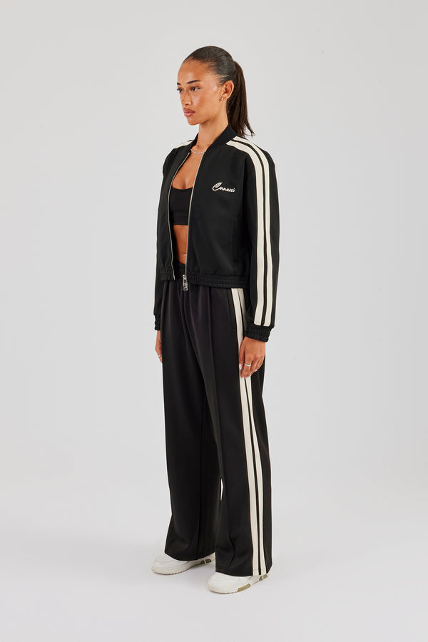Taping Bomber Tracksuit - Black