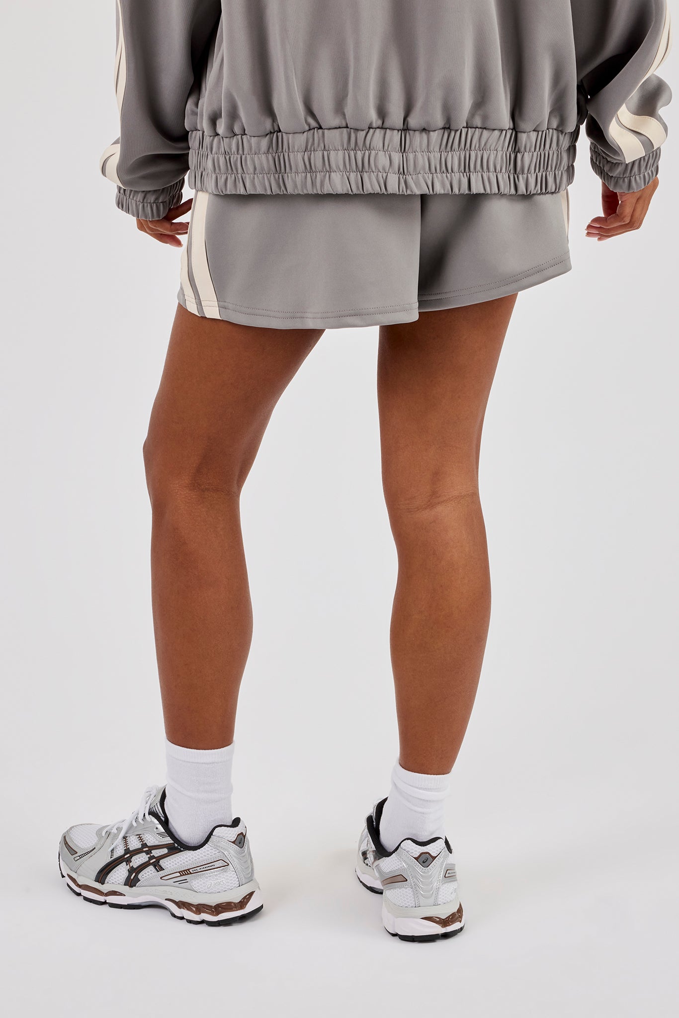 Shorts mit Taping - Grau