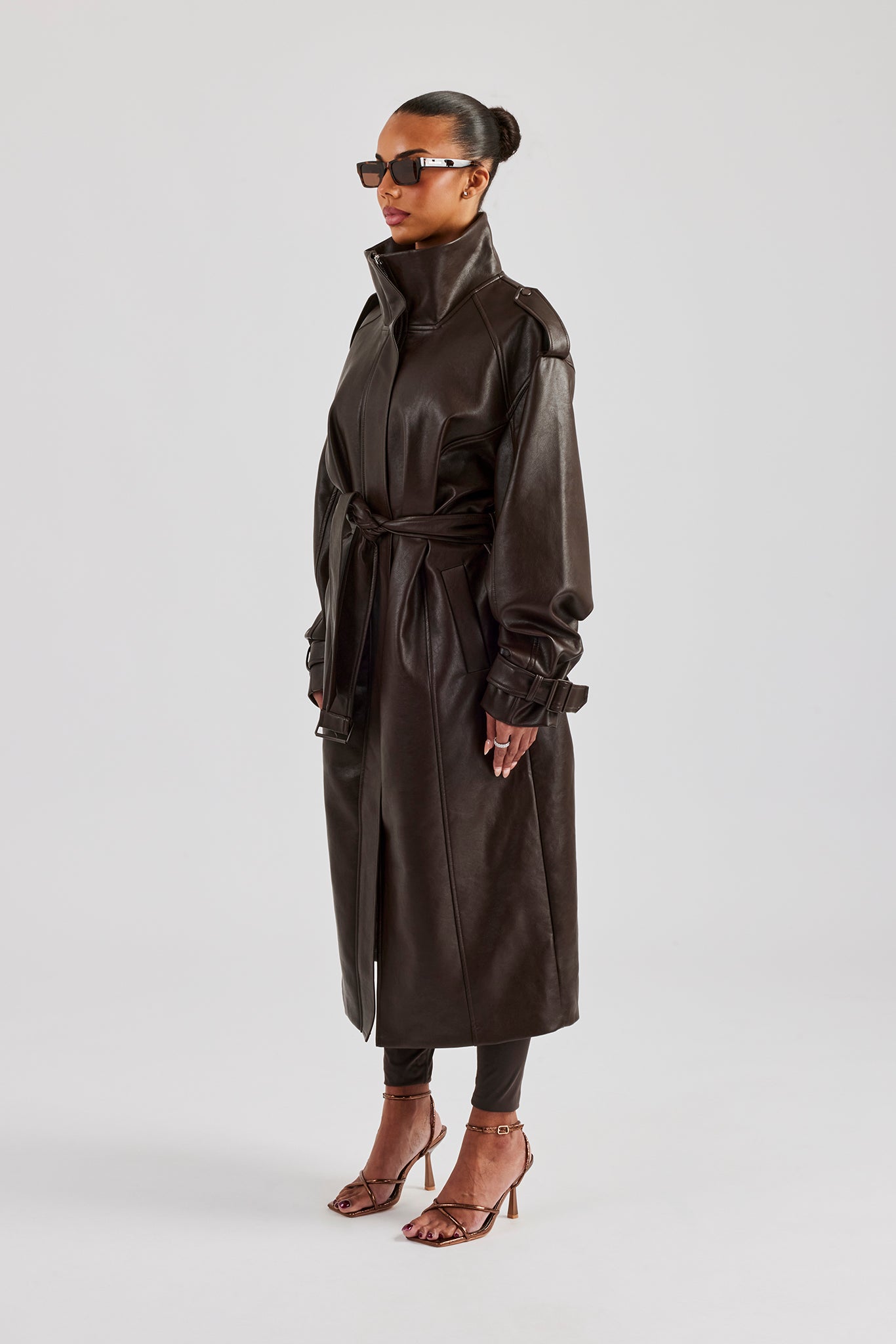 Faux leather trench Clearance