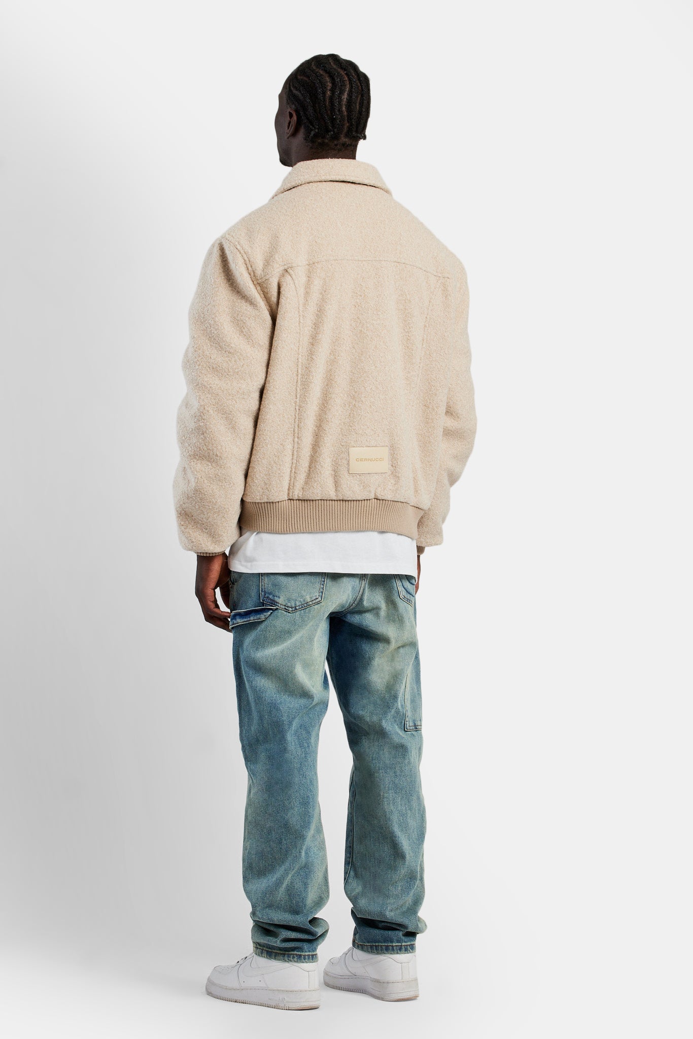 Wool Harrington Jacket - Beige | Mens Outerwear | Shop Harrington