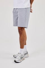 Nylon Check Short - Light Grey
