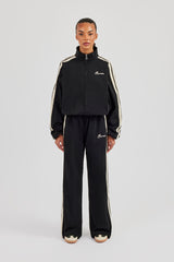 Nylon Taping Track Jacket & Bottoms - Black