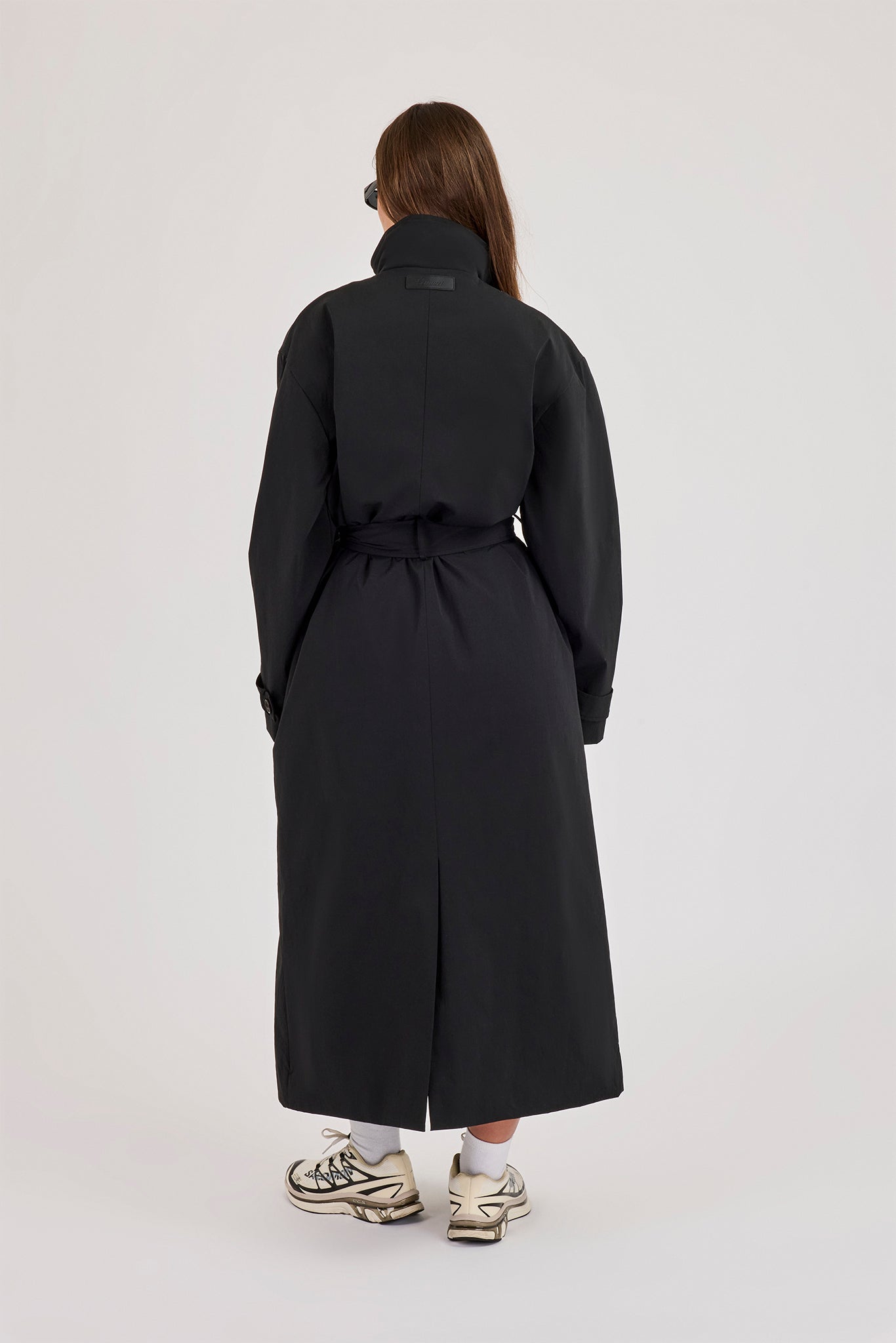 Nylon Trench Coat - Black