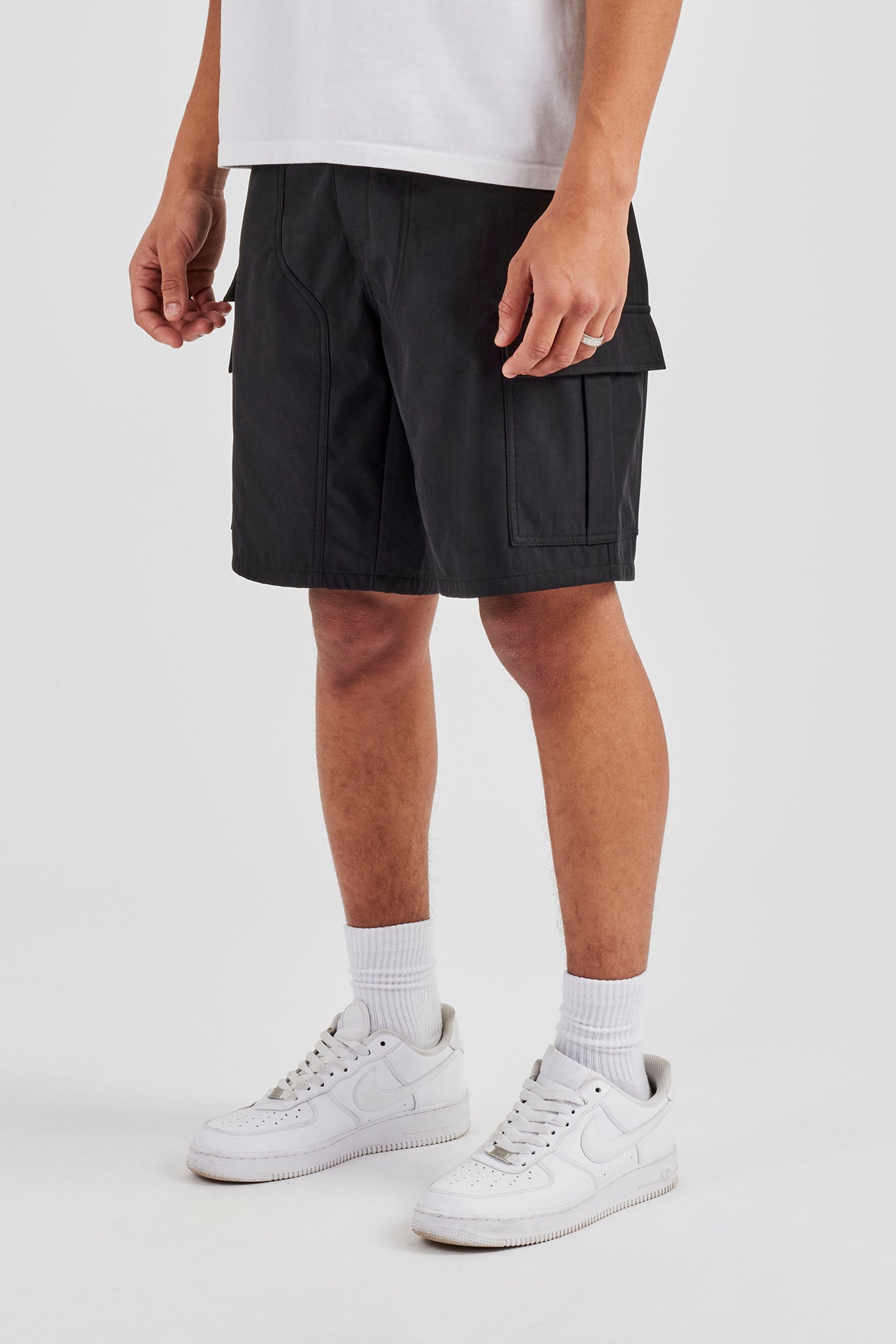 Nylon Cargo Short - Black