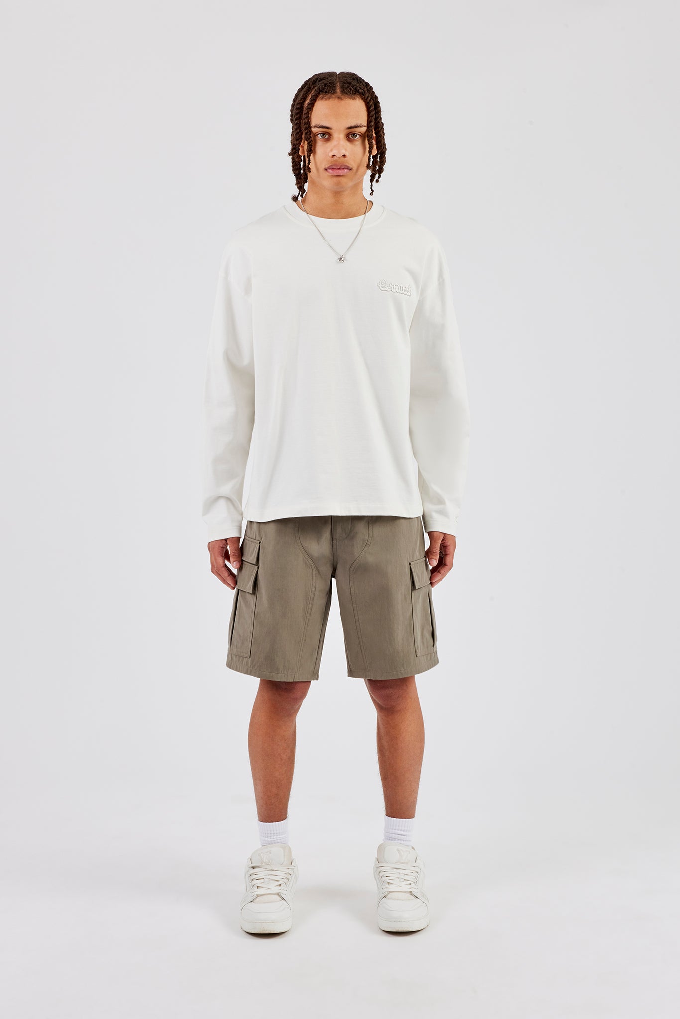 Relaxed Cargo Nylon Short - Khaki