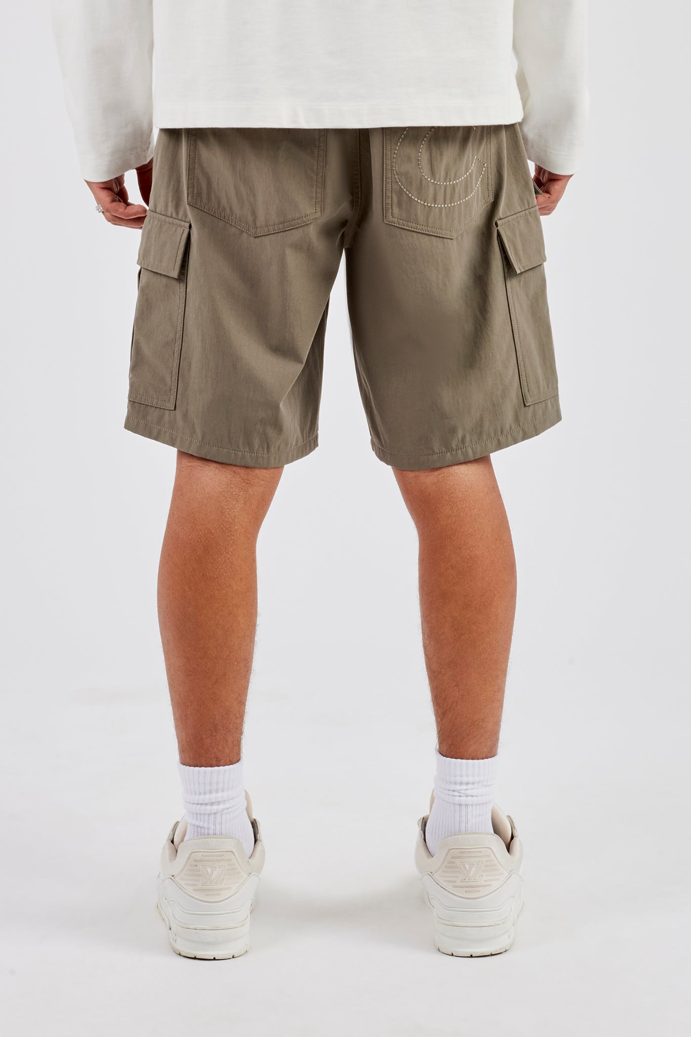 Relaxed Cargo Nylon Short - Khaki
