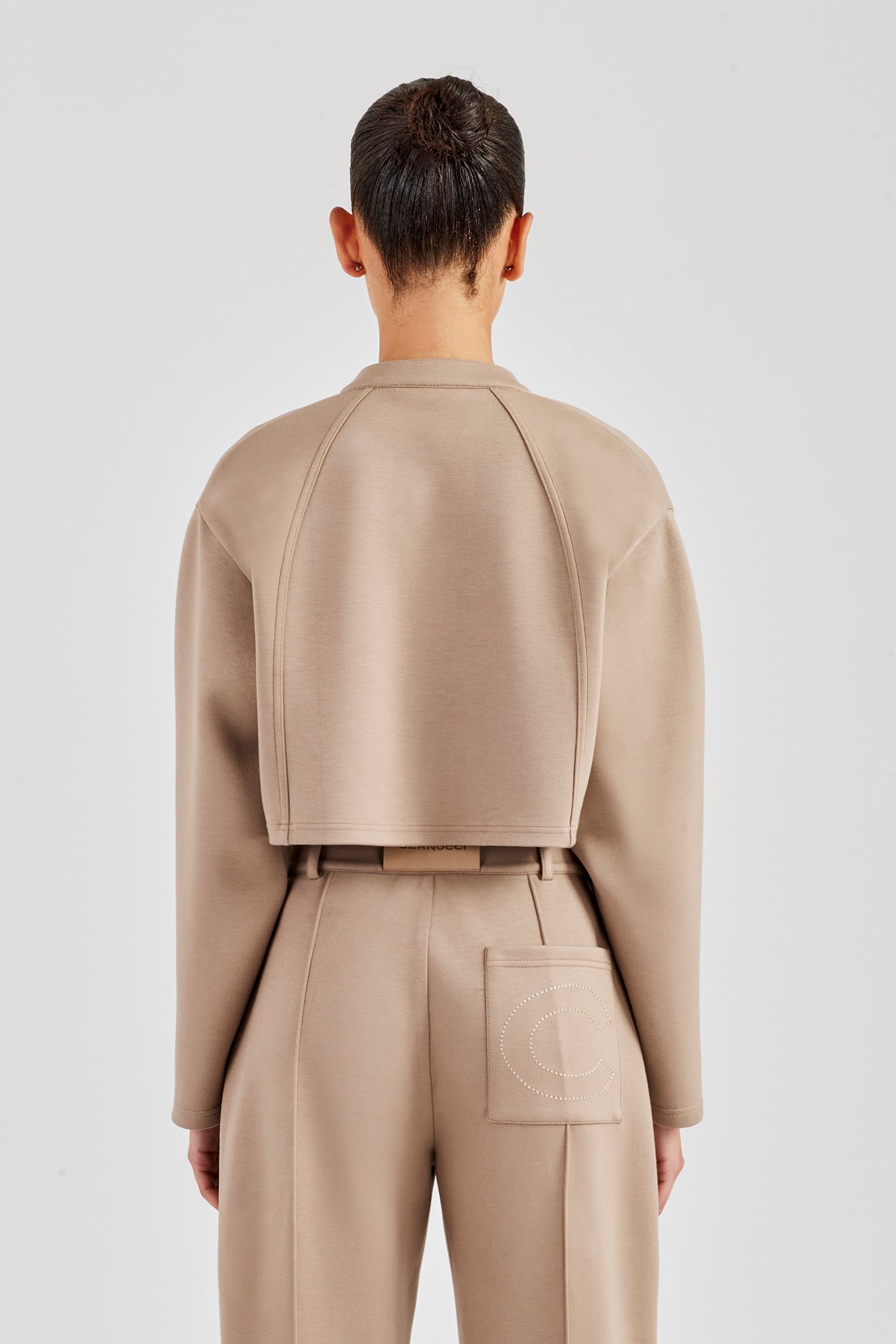 Scuba Tailored Jacket  - Taupe