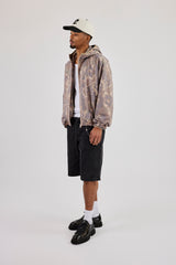 Camo Nylon Hooded Track Jacket - Camo