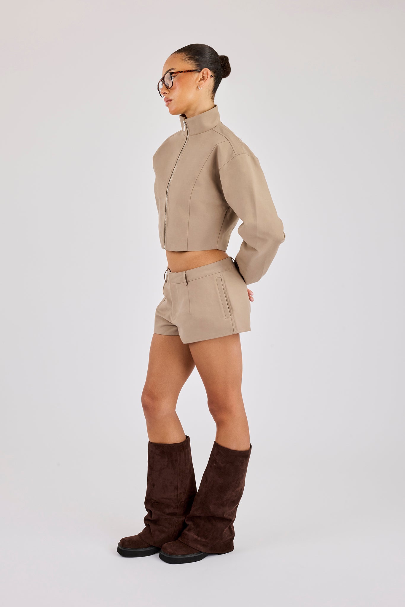 Twill Micro Short - Taupe