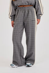 Check Taping Trouser - Grey