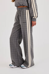 Check Taping Trouser - Grey