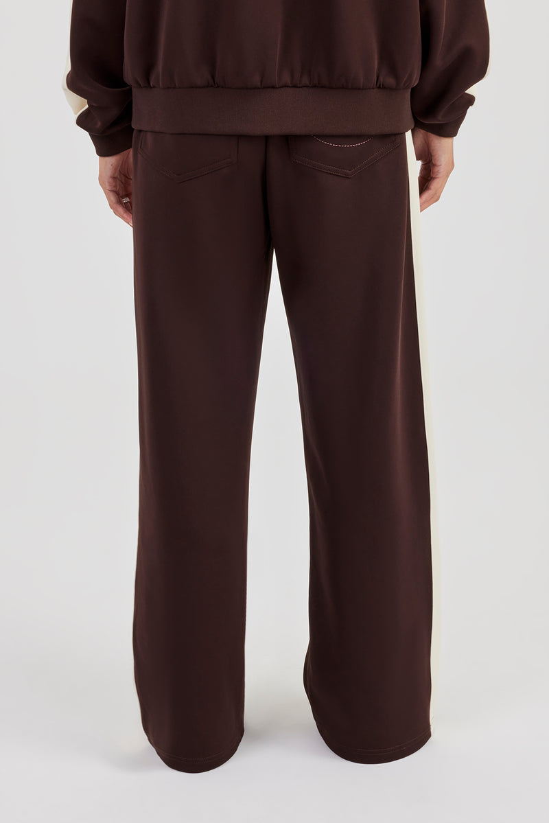 Single Taping Drawcord Track Pant - Chocolate
