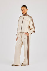 Trainingsanzug mit kontrastfarbenem Kragen – Off-White
