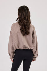 Check Nylon Jacket - Beige
