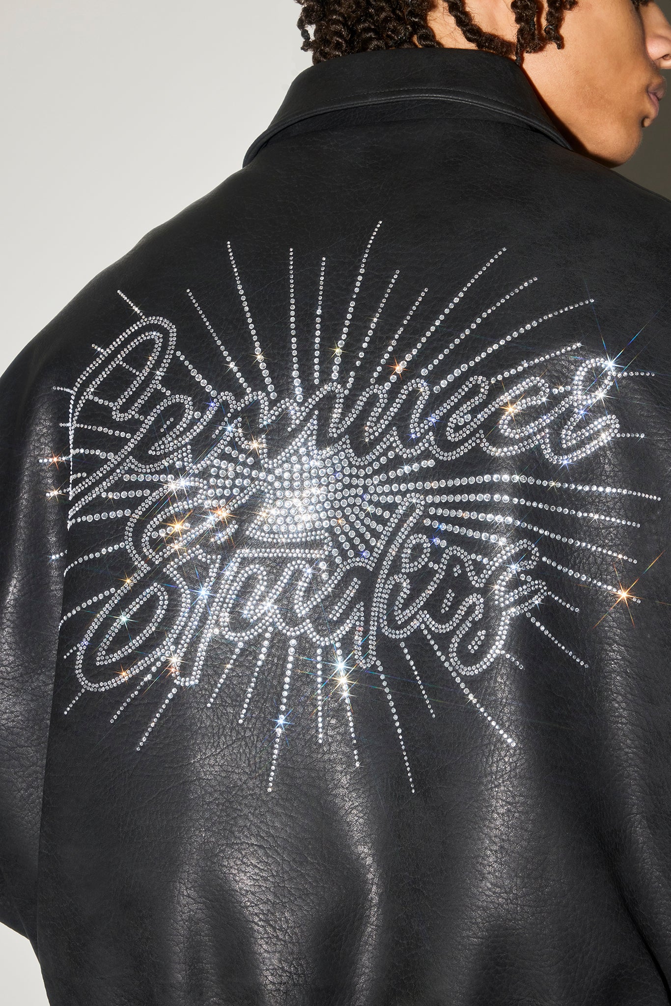 Rhinestone Studios PU Bomber Jacket | Mens Outerwear | Shop Bomber