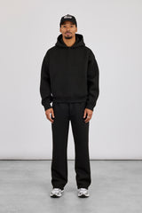 Scuba Boxy Hoodie & Relaxed Trouser - Black