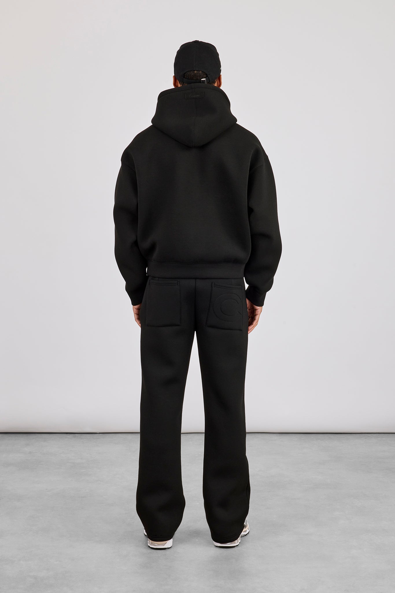 Scuba Boxy Hoodie & Relaxed Trouser - Black