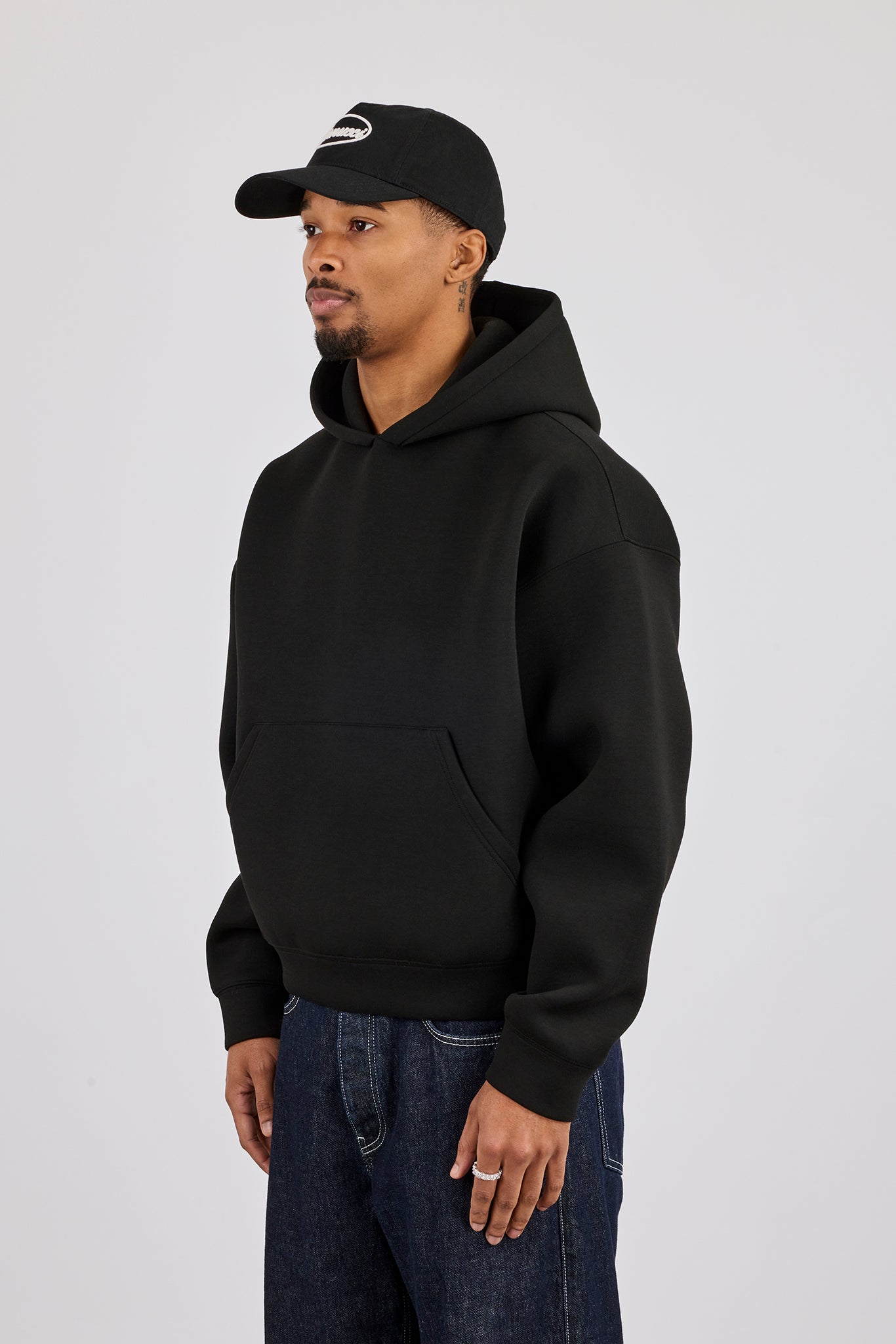 Scuba Boxy Hoodie - Schwarz