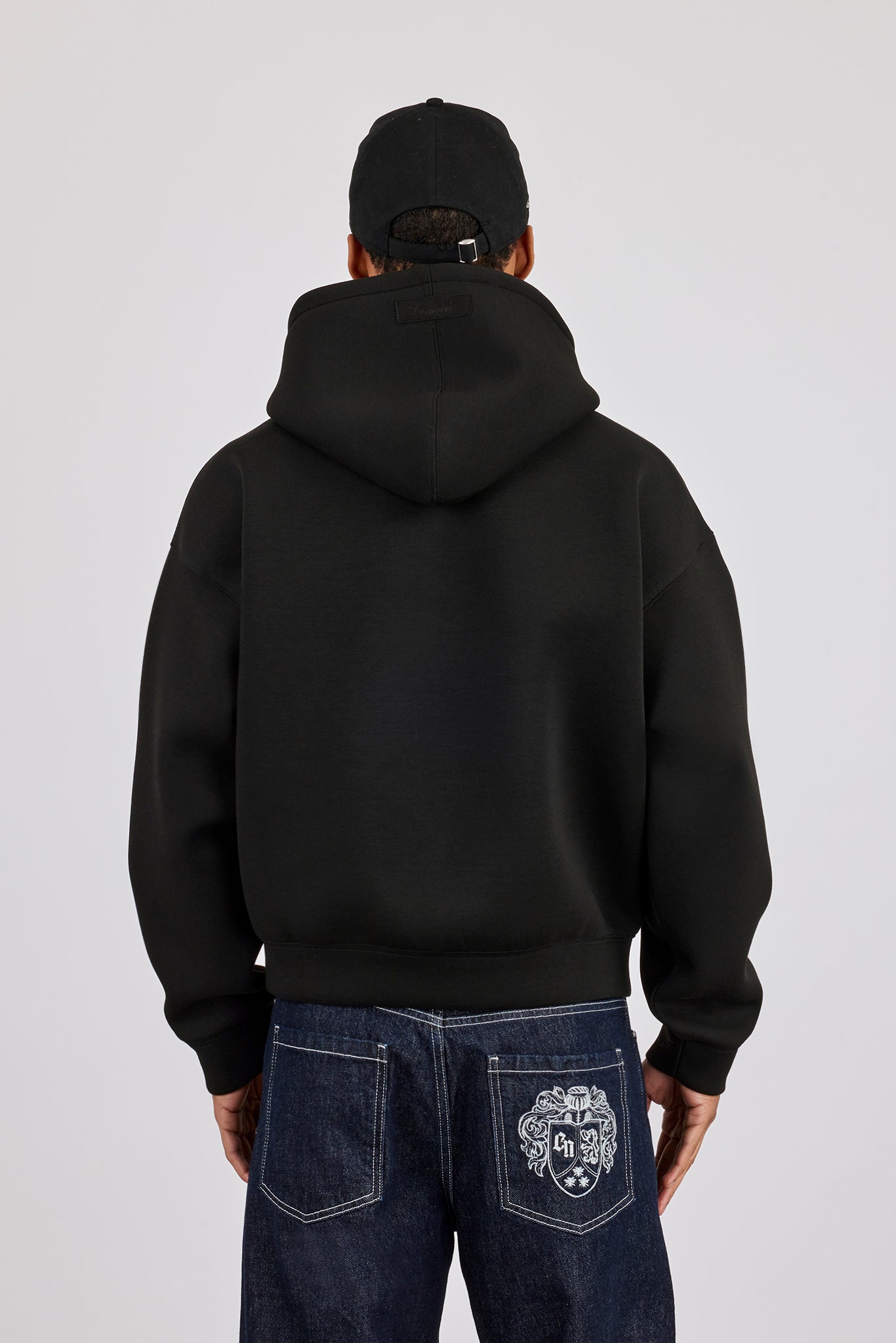 Scuba Boxy Hoodie - Schwarz