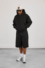 Scuba Boxy Hoodie & Jort - Black