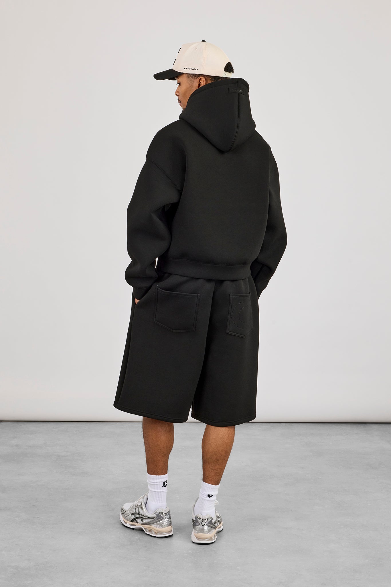 Scuba Boxy Hoodie & Jort - Black