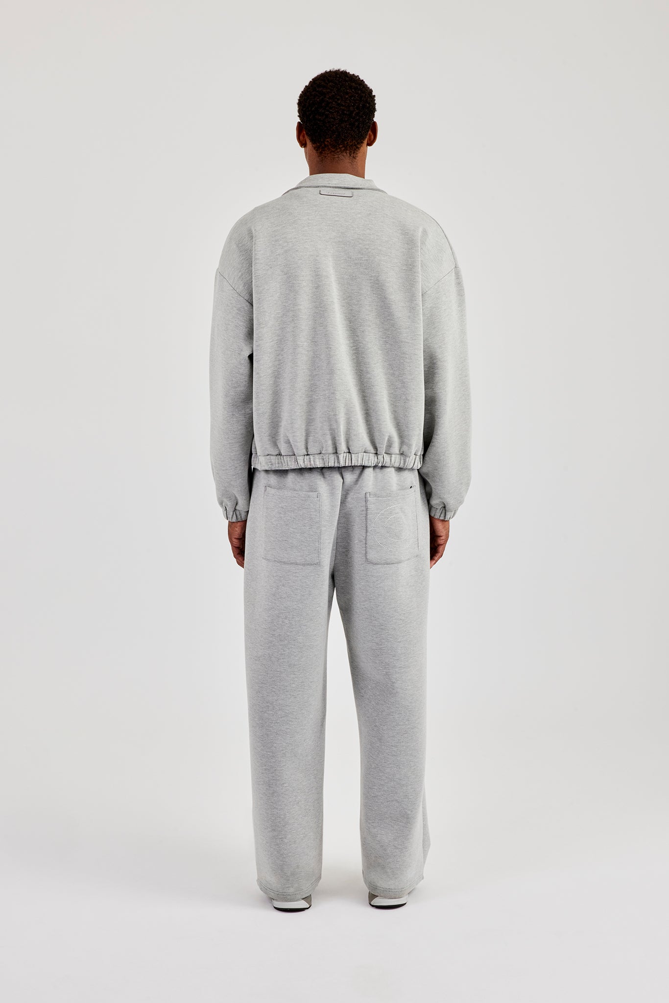 Scuba Funnel Neck Jacket & Baggy Fit Trouser - Grey