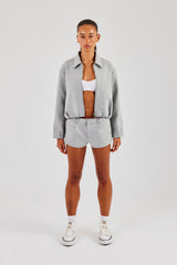 Womens Scuba Harrington Jacket & Short - Grey