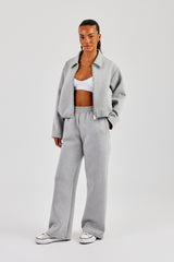 Womens Scuba Harrington Jacket - Grey