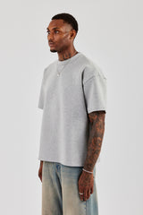 Oversize-T-Shirt aus Scuba - Grau