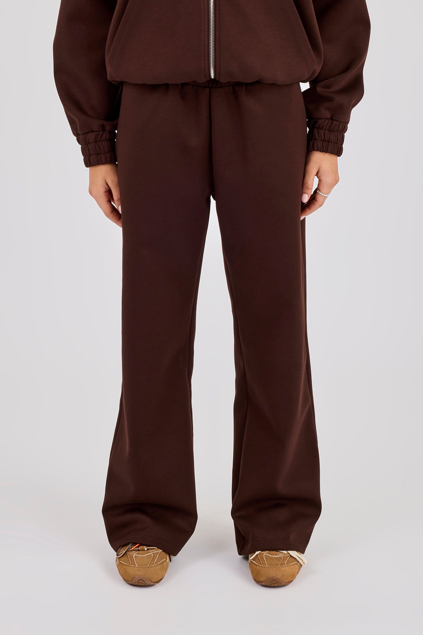 Scuba Wide Leg Jogger - Chocolate
