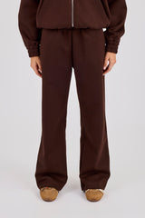 Scuba Wide Leg Jogger - Chocolate