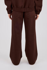 Scuba Wide Leg Jogger - Chocolate