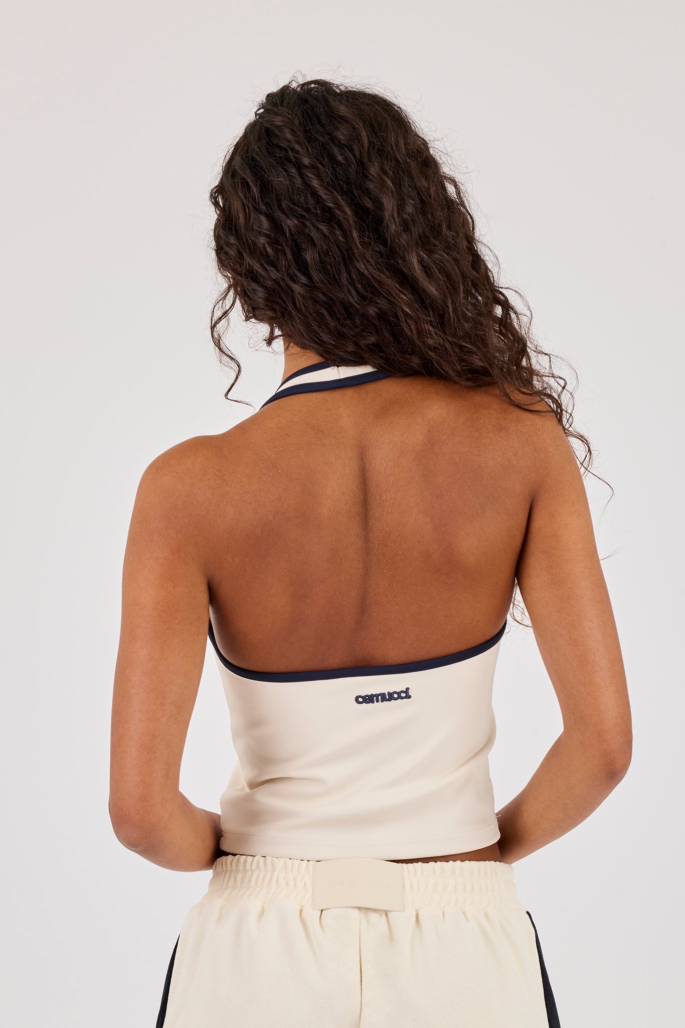 Halterneck Binding Top - Off White