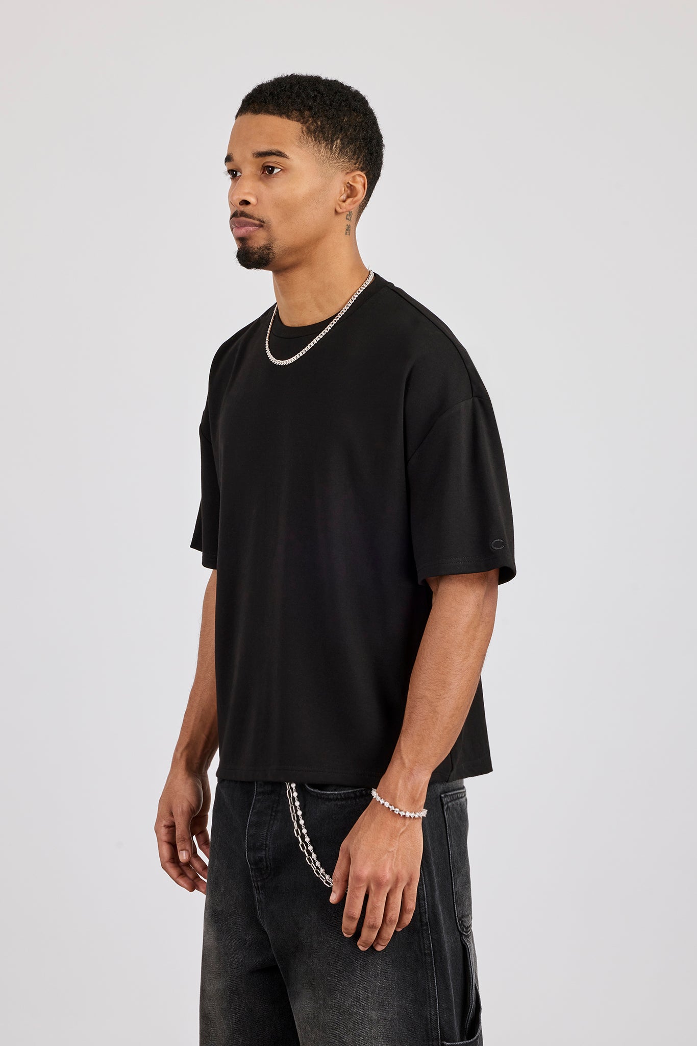 Soft Touch Boxy T-Shirt - Black