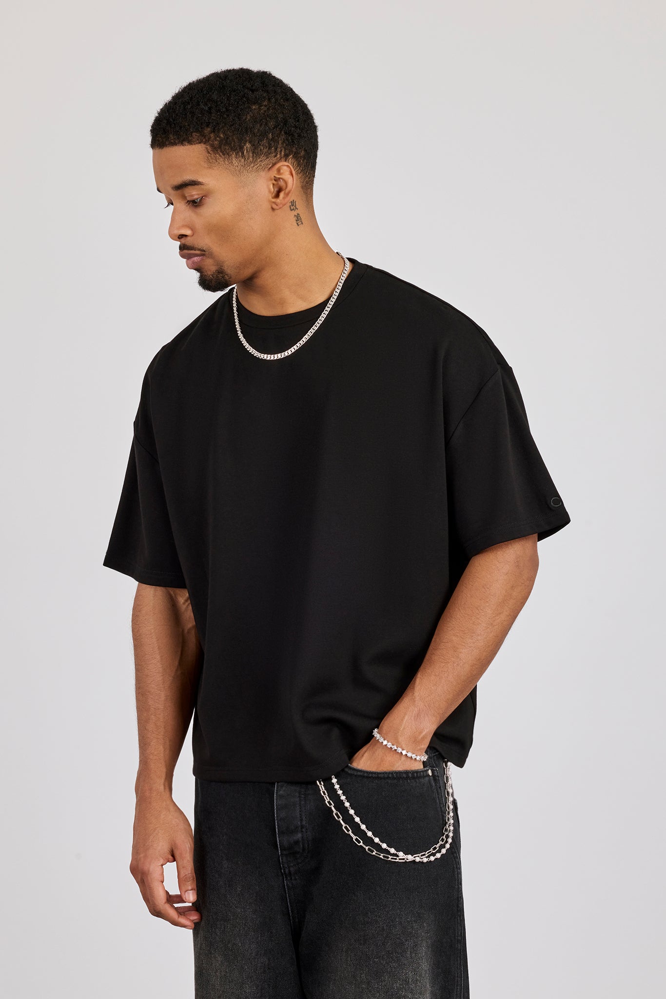 Soft Touch Boxy T-Shirt - Black